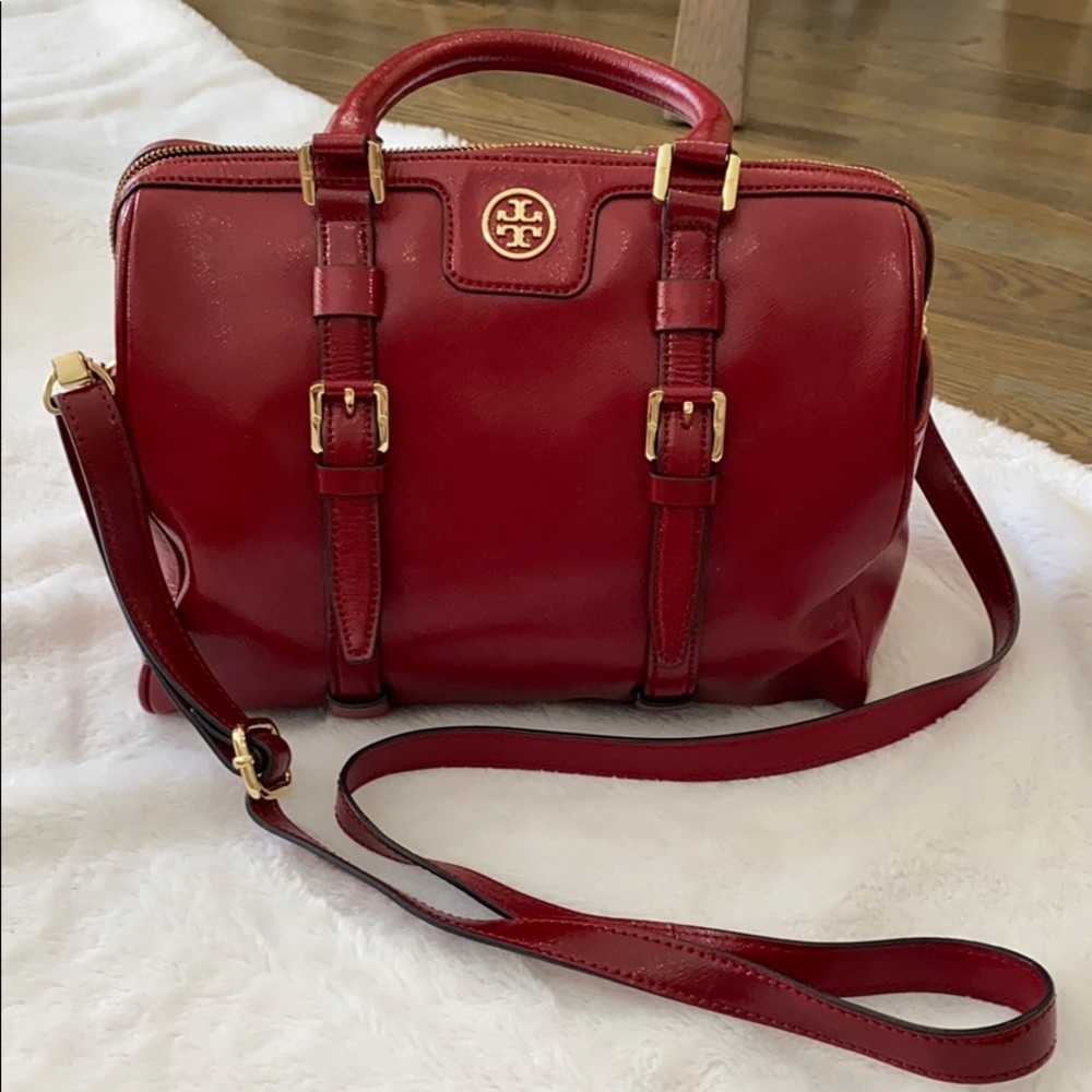 Red Tory Burch Speed Bag